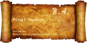 Mingl Agaton névjegykártya